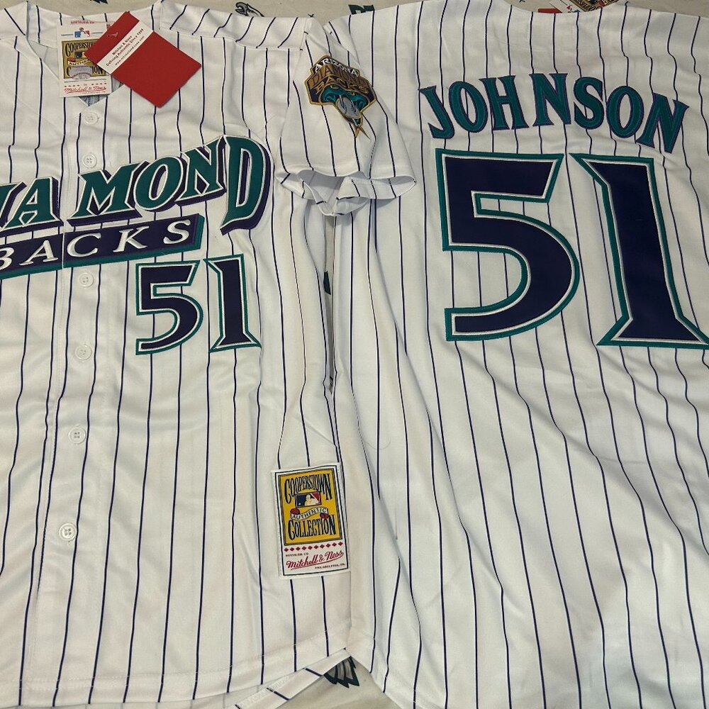 ARIZONA DIAMONDBACKS RANDY JOHNSON Men's JERSEY M,L,XL,2XL by Mitchell & Ness - Picture 5 of 7